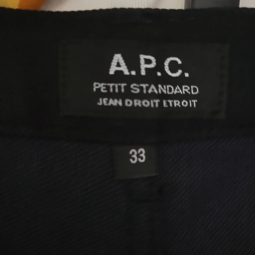 A.P.C. Petit Standard Black Jeans Size 33 Stretch Denim Slim Straight - Picture 4 of 8